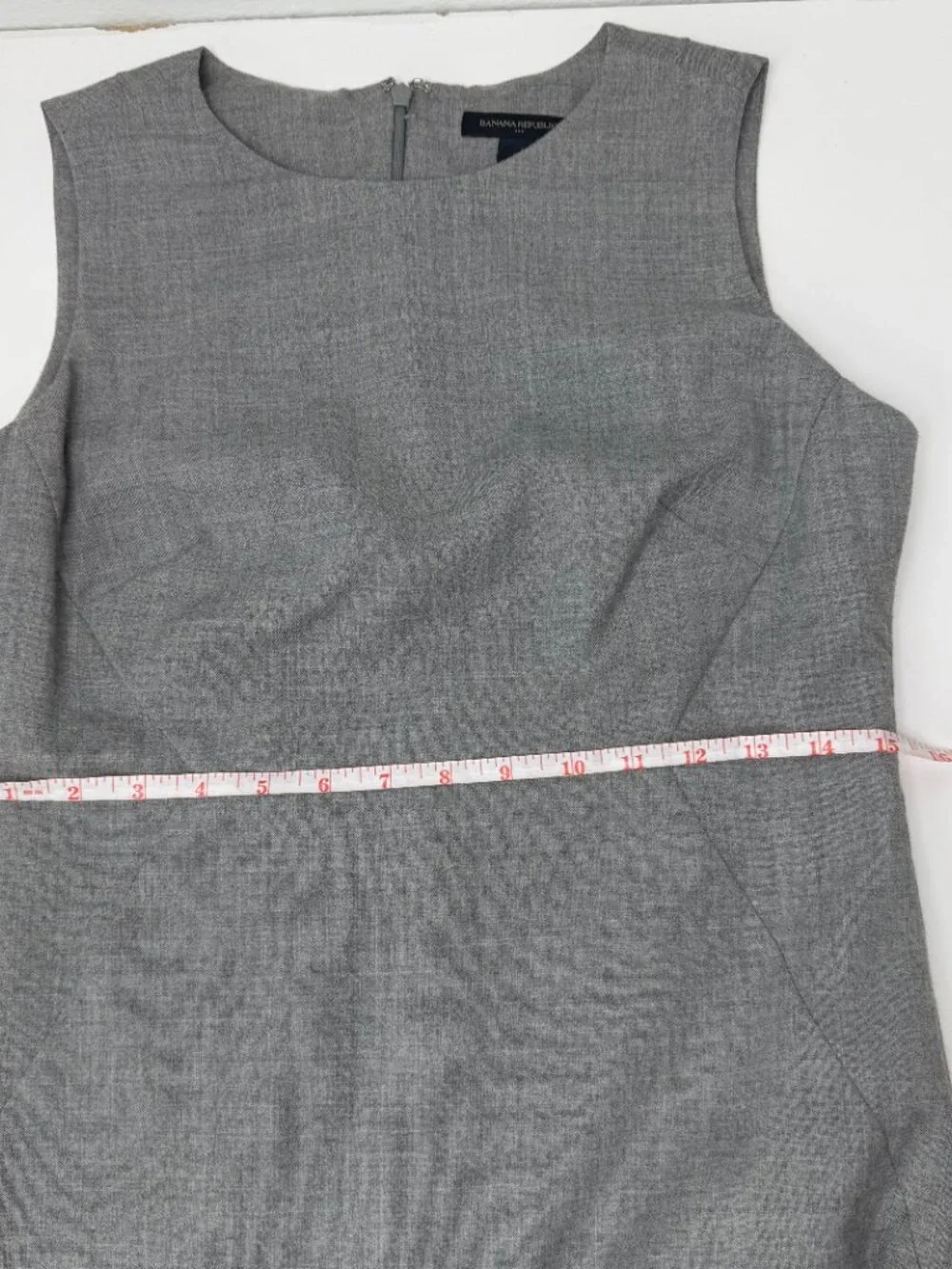 Banana Republic Gray Sleeveless Midi Sheath Dress - Picture 4 of 7